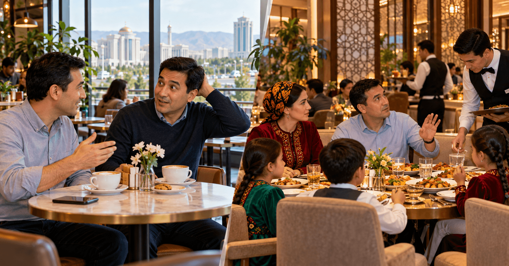 Aşgabatda coffee date; ýürege düşgünç; “ezizim”